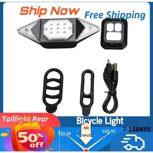 USB LED Bicycle Light bicicleta Rechargeable MTB Bike Taillight Rear Tail Signal Light Safety Indicator Wireless Remote Control