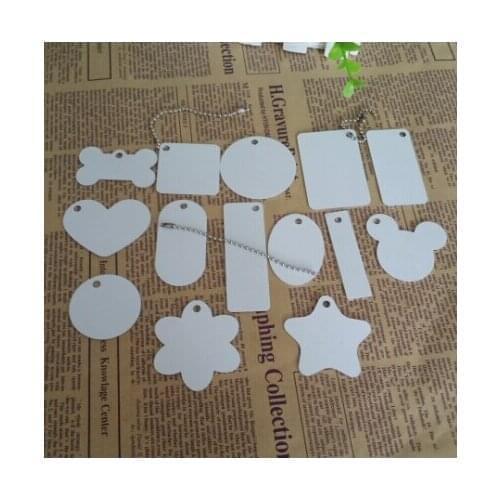 Factory Price!! 100pcs Blank Sublimation Metal Pendant Tags DIY Printing Sublimation Ink Transfer Double sides Print