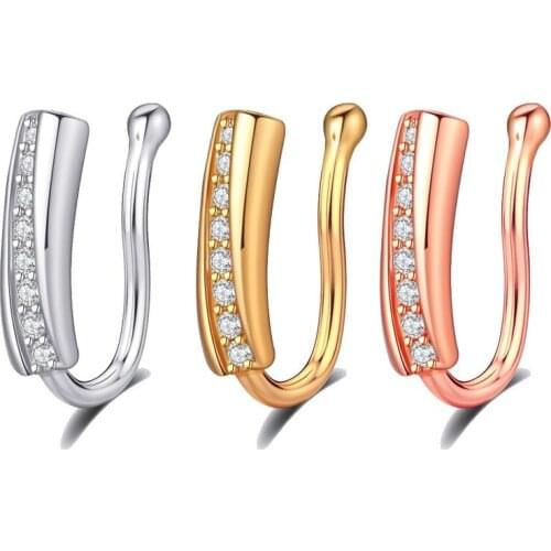 Womens Piercing Fashion Butterfly Fake Piercings Heart Flower Simplicity Accessories Trend Goth Punk Rings Women Jewelry