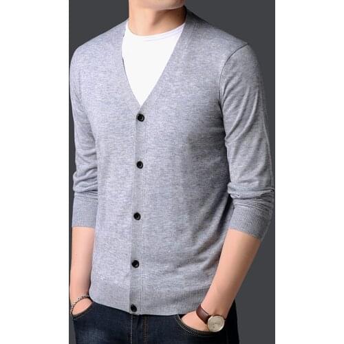 2021 New Fashion Brand Sweater Man Cardigan Solid Color Woolen Slim Fit Jumpers Knitwear Autumn Korean Style Casual Mens Clothes