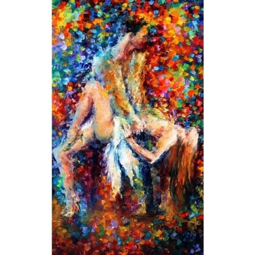 5D Diamond Embroidery Dancing men and women Full Square round diamond painting Cross Stitch Kits Handmade Wall StickersZP-2591