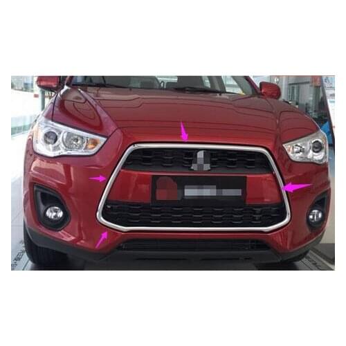 ABS Chrome Front Grill Grille Frame For Mitsubishi ASX 2013-2015