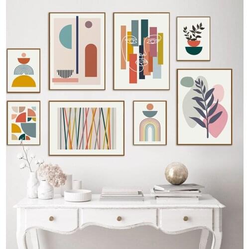 Abstract Geomertric Wall Art Prints Paintings for Interior Modern Home Decor Posters and Prints for Bedroom Frameless