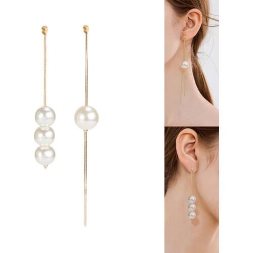 2020New 60Pcs Asymmetric Simulated-pearl Alloy Long button for DIY Jewelry Earrings Pendants Accessories ER114