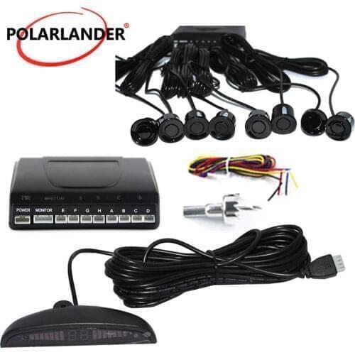 Car LED Parking Sensor Kit Display 8 Sensors 12V Reverse Assistance Backup Alarm Alert BEBE Loud Radar Monitor System 8 Colors