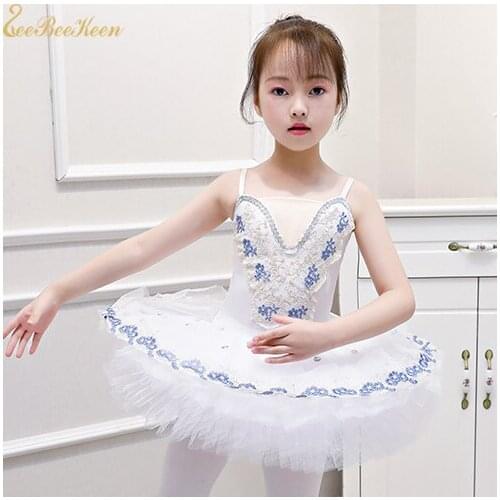 Girls white Lake Swan Tutu Ballet Dancewear Ballet Dress Women Ballet Dance Dress Ballerina Professional Performance Costume