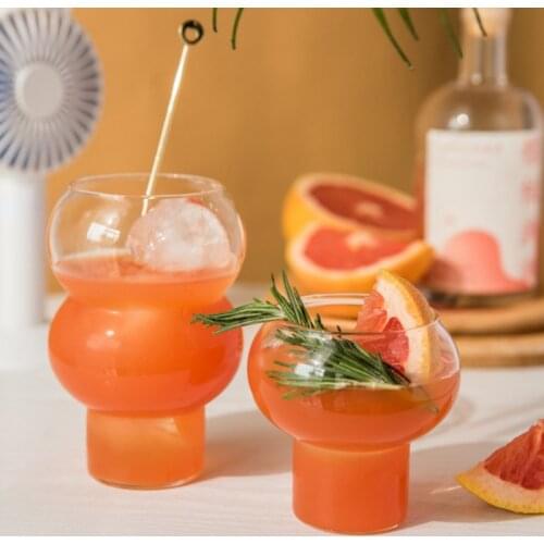 Cocktail Glass Coffee Mug Transparent Glass Cup For Household Whiskey Wine Yogurt Dessert Cup Home Bar Drinkware D