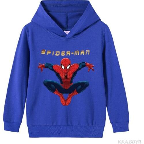 Disney Spider Man Kid Girl Spring Autumn Full Sleeve Hoodie Sweatshirt Child Baby Cartoon Hoody Coat Tops Jacket Color Clothing