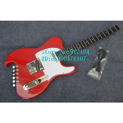 New customized Big John new headless electric guitar in red with mahogany body free shipping F-3100