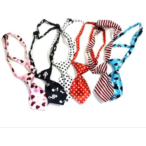 Puppy neckwear Dog Tie New Kids Adjustable Bowtie Multicolor convenient Necktie Pet Comfy Cravat dot plaid strip 5pcs/lot