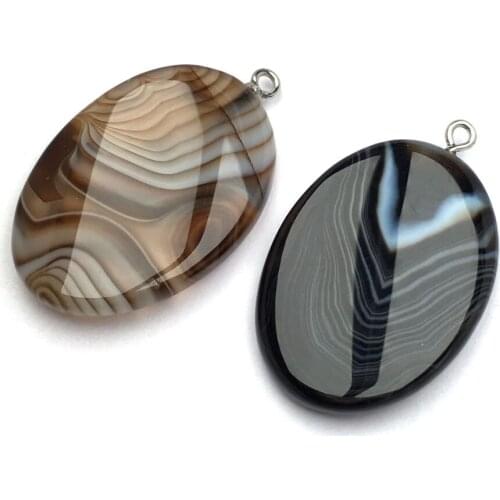 Exquisite Pendant Natural Stone Black Veins Agates Pendants Charms for Jewelry Making DIY Necklace Accessories Gift Size 25x38mm