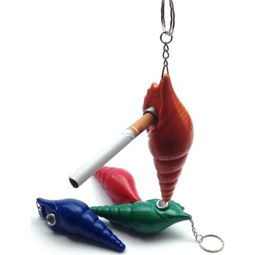 Creativity Pendant Conch Pipe Tobacco Pipe Key Chain Smoking Pipes Gift Narguile Grinder Smoking Set Mouthpiece