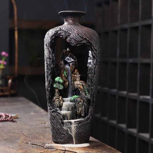 Artificial resin home decoration smoke waterfall incense burner home incense burner incense stick holder incense burner