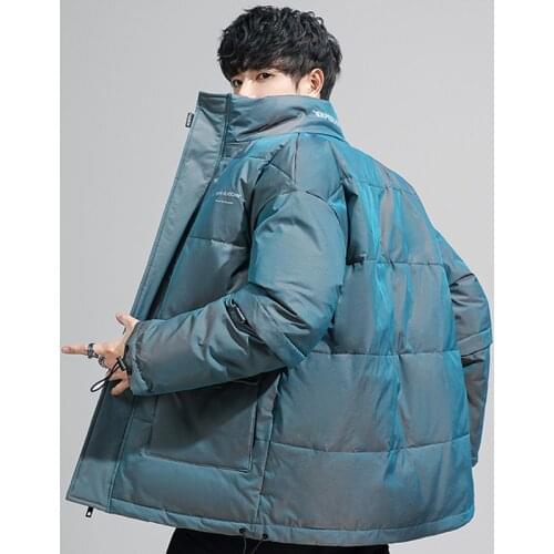 2021 New Winter Men Down Jacket Fashion White Duck Down Coat Men Stand-up Collar Puffer Jacket with Big Pockets Man Parkas