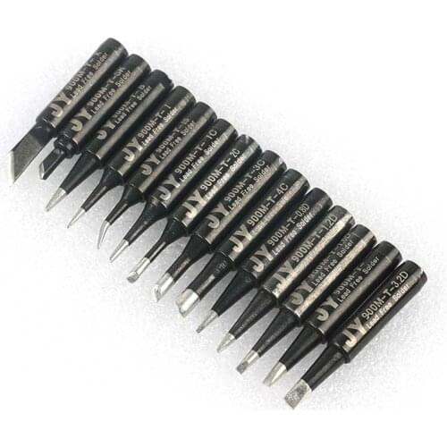 14pcs/lots JY Black King ESD Lead-free Solder Tip Set 936 Soldering Station 900M-T-K FOR Hakko Saike 852 936 909D 8586 852D