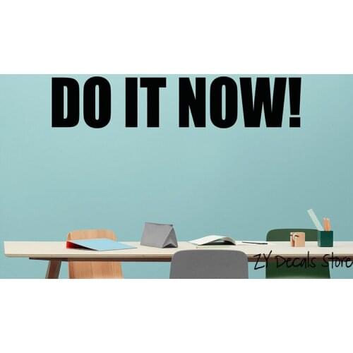 Do it Now Gym Quote Wall Decal Fitness Poster Sports Vinyl Sticker Motivation Decor L468