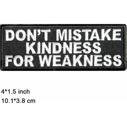 Letters Mistake Kindness Patch Clothes patches for Clothing Novelty Patch