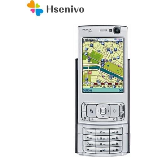 Nokia N95 refurbished-Original Nokia N95 WIFI GPS 5MP 2.6'Screen WIFI 3G Unlocked Mobile Phone 1 Year Warranty Free Shipping
