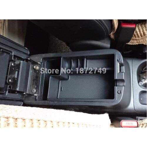 ABS Armrest Storage Organizer Secondary Tray Coin Card Phone Container For Mitsubishi Outlander 2015 2016