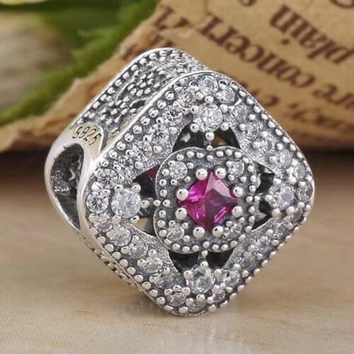 Original Openwork Fairy Tale Treasure With Crystal Bead Fit 925 Sterling Silver Bead Charm Bracelet DIY Jewelry