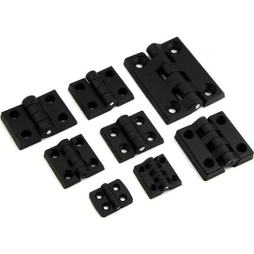 1pc Black ABS Plastic Folding Hinge Nylon Butt Door Bearing Electric Cabinet Accessories Drawer Jewellery Box Furniture Hardware