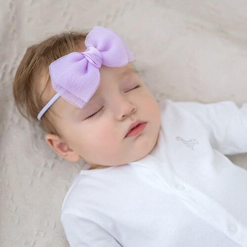 Lace Baby Headband Girls Bow Hair Accessories Thin Nylon Infant Spring Summer Hairband Children Traceless Head Bands Cute Turban