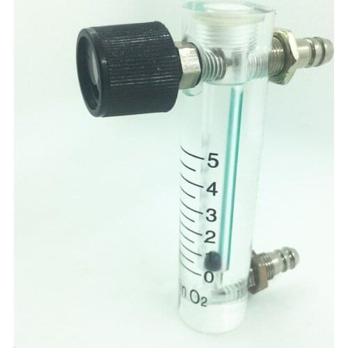 Air Oxygen Gas flow meter flowmeter caudalimetro counter flow indicator O2 oxigen gas meter flow device switch 0-5L/min 93mm