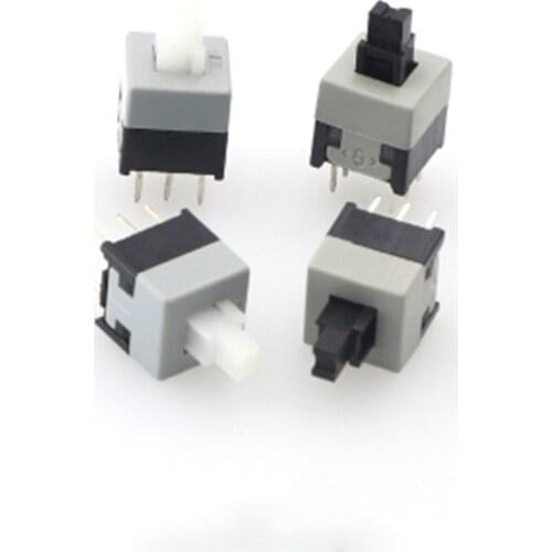 20pcs 8.5X8.5MM 8.5*8.5MM 8.5*8.5 Self-locking Switch DIP 6 Pins Tactile Pushbutton Key Switch