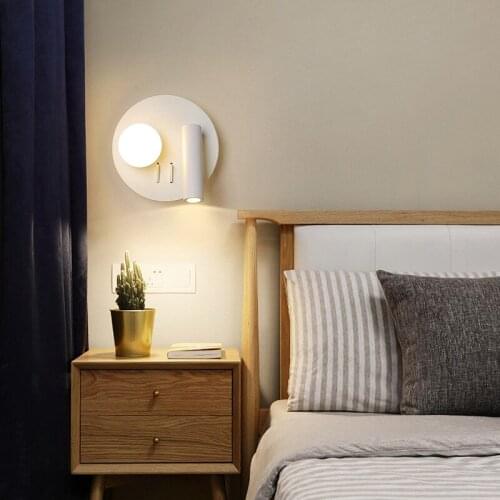 Loft vintage bed wall lamp crystal wall lights wood mirror light dining room bedroom bedside living room wall lamp