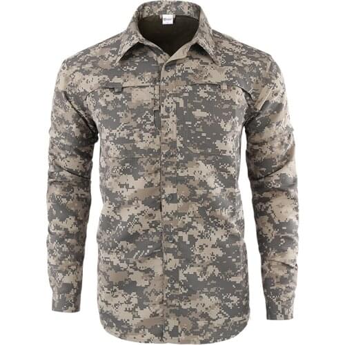 ESDY Outdoor Sports Quick-drying Detachable Long/short-sleeved Shirt Outdoor Training Tactical Hunting Travel Breathable T-shirt