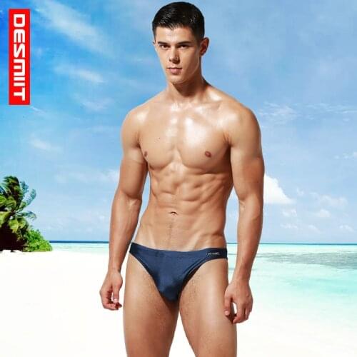 Desmiit Mans Swimming Briefs Swimsuit Low Waist Swimwear Push Up Pad Sexy Surf Beach Shorts Boxers Summer Men Swim Trunks