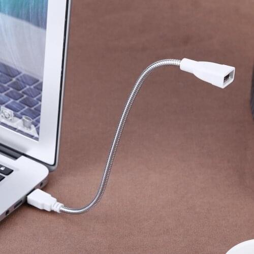 29cm Usb Male To Female Extension Cable Led Light Adapter Wire Metal Flexible Tube For Portable Power Supply Notebook Charger