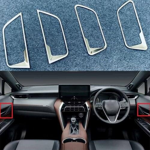 Stainless Steel Inner Door Handle Catch Cover Bowl Cup Trim Decoration Car Styling Accessory For Toyota Harrier Venza 2020 2021