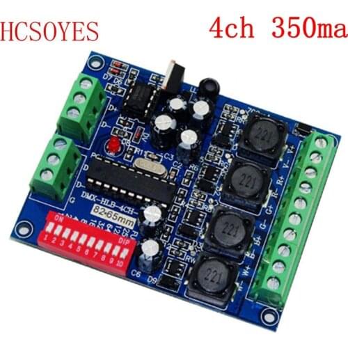 1 pcs/lots) DC5-36V 350ma 4 channel Constant Current 4CH DMX512 decoder RGB controller