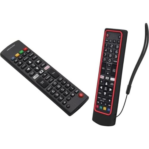 1 Pcs Replacement Remote Control Akb75375604 & 1 Pcs Silicone Case For LG Smart TV Remote Protective Cover