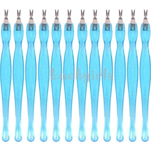 12 pcs blue Dead Skin Fork Nipper Pusher Trimmer Callus Cuticle Remover Manicure Pedicure Stainless Steel Nail Art Tools