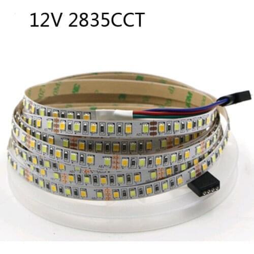 12vSMD 2835 white warm white CCT intelligent WIFI controller +12v3A power adapter 5M 600leds soft light strip ip30
