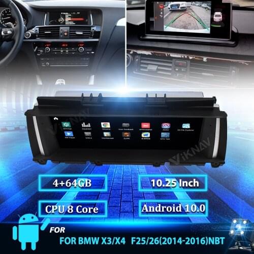 Android 10.0 Car Radio For BMW X3/X4 F25/26 2014-2016 NBT GPS Navigation Car DVD Multimedia Player auto Stereo Carplay