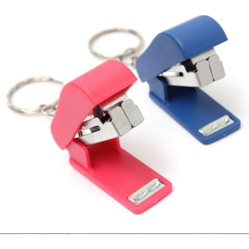 Mini Keychain Stapler For Home Office School Supply Paper Document Bookbinding Machine Tool Gifts Color Random 2017
