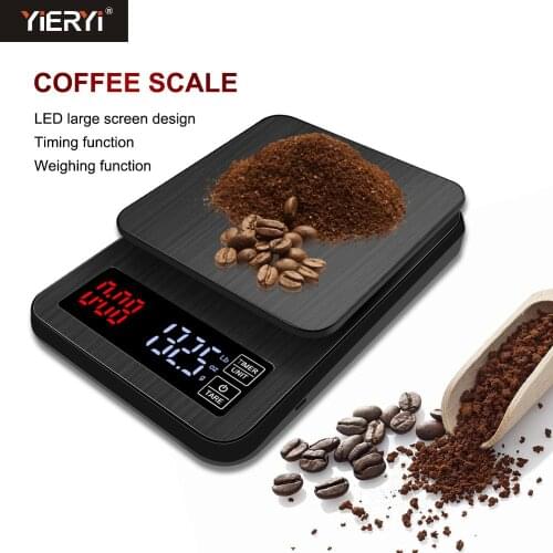 Yieryi 2019 Mini LCD Digital Electronic Drip Coffee Scale with Timer 3kg/5kg/10kg 0.1g Weight Household Drip Scale Timer