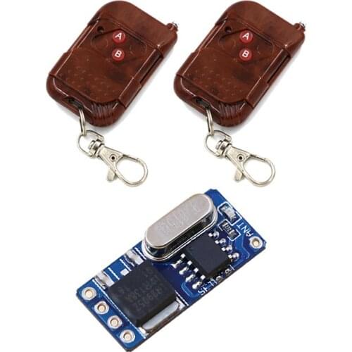 DC3.5V-12V Mini Remote Control Switch System Receiver Transmitter Learning Code Momentary Toggle Latched 315/433MHZ