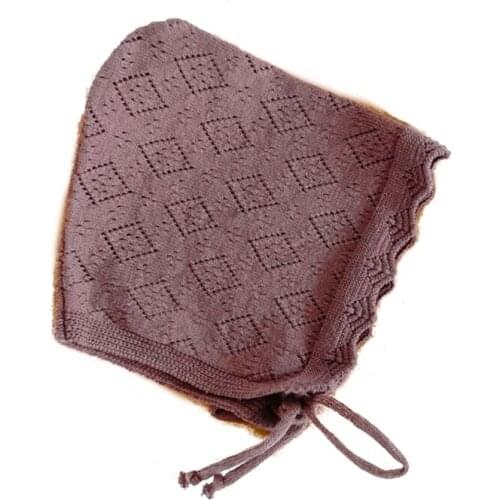 Baby Girl Hat Cotton Baby 0-24 Months Newborn Knitted Hat with Lace Flowers Q1FE