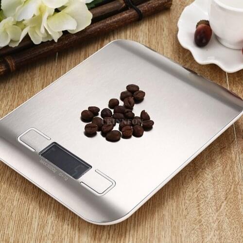 DHL 20PCS 5000g/1g LCD Backlight Digital Kitchen Scale LCD Electronic Steelyard Scales Food Balance Measuring Weight