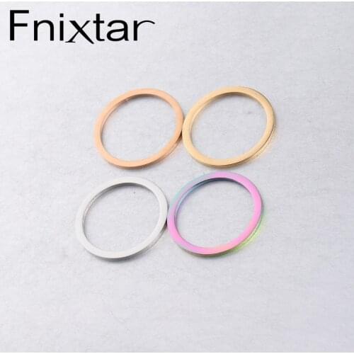 Fnixtar 25mm Round Circle Charm Mirror Polished Stainless Steel Charm DIY Bracelet Necklace 1.5mm Thickness 20Piece/lot