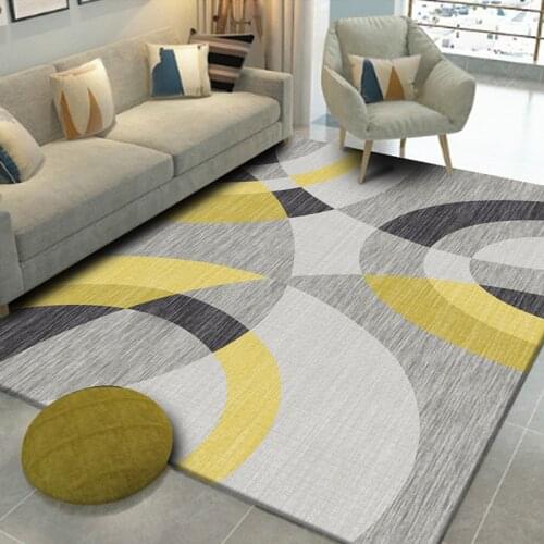 Geometric Floor Carpet for Living Room Bedroom Coffee Table Rug Modern Printing Washable Kids Play Mat Home Decor