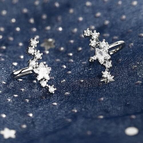 KISSLOVE Korean Style Star Ear Cuff Ear Clip For Women Personality Romantic Jewelry No Ear Hole Stud Earri