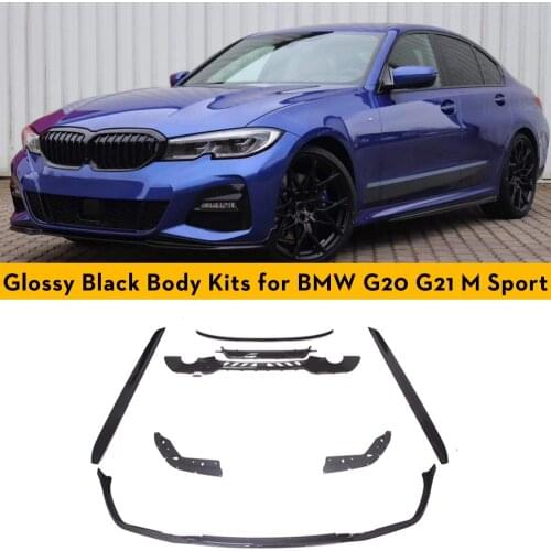 G20 Body Kits Front Bumper Lip Rear Diffuser Spoiler Side Skirts for BMW 3 Series G20 G21 M Sport 320d 330i 340i 2019