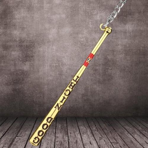 Moive Suicide-Squadd Baseball Bat Ball Keychain Key Rings Holder For Gift Chaveiro Car Key Chain Pendant Jewelry Men Souvenir