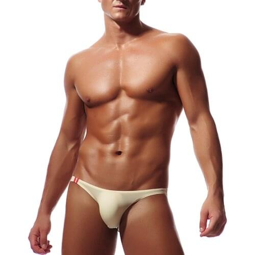 Mens Sexy Low Waist Bikini Briefs Underwear Thongs G-String Knickers Hot Underpants Bodysuit Male Comfortable Solid Underpants