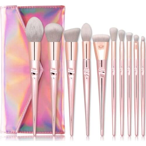 Makeup Brushes Set 10pcs Professional Makeup Brush Kit Foundation Eyeshadow Blush Contour Make Up Brushes Tools